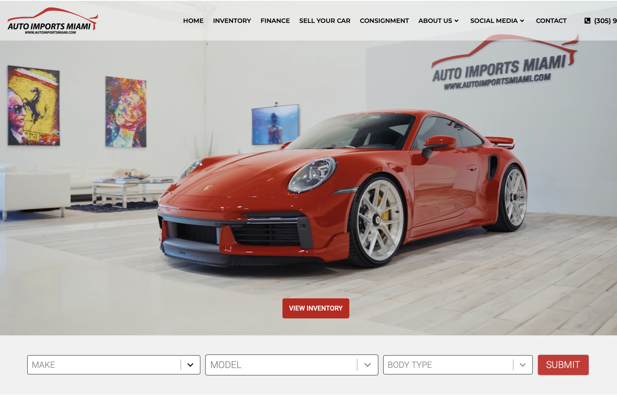 Auto Imports Miami website
