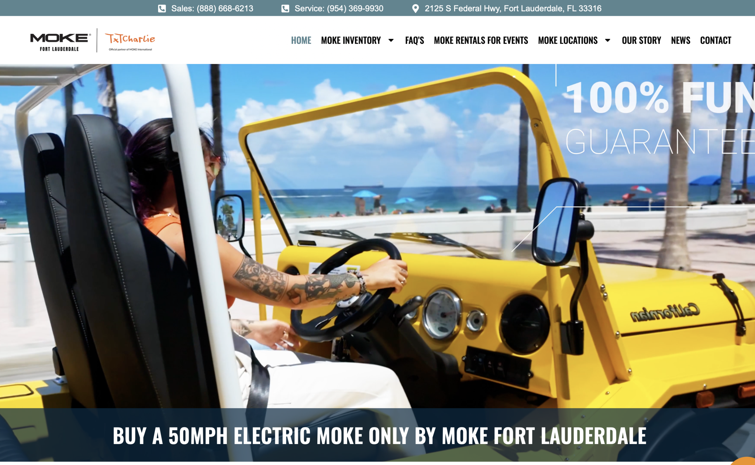 Moke Fort Lauderdale website